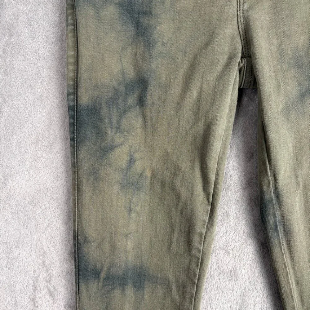 Zara Original Jeans Women’s Size 4 Green Tie Dye Skinny Y2K Grunge Denim - Picture 7 of 7